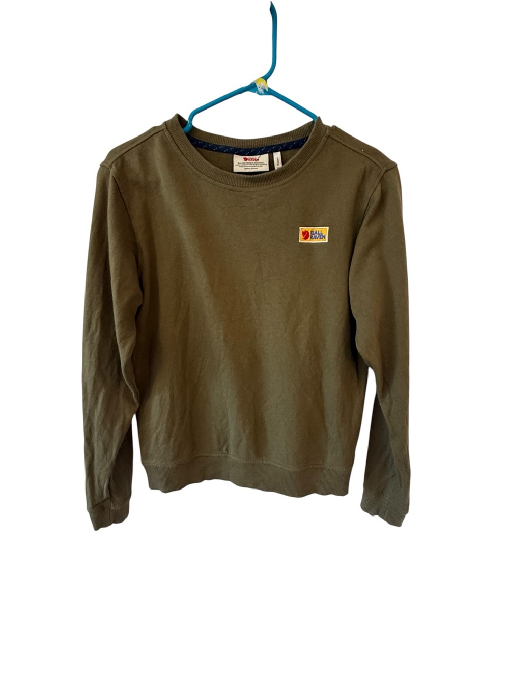 Fjall Raven Olive Green Crewneck Sweatshirt size women's XS